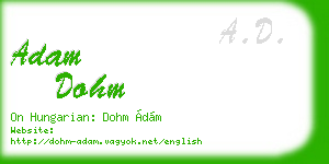 adam dohm business card